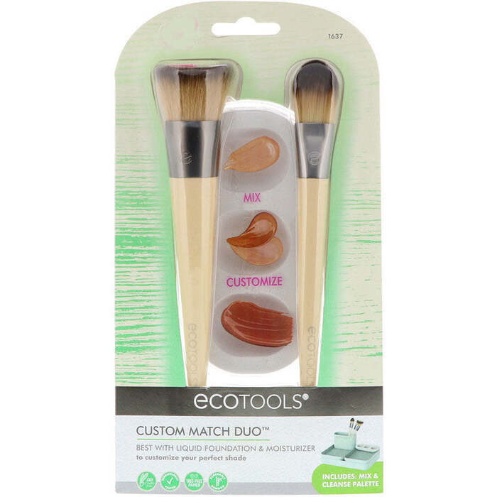 Ecotools Custom Match Duo Pennello per Make-Up Liquido Donna