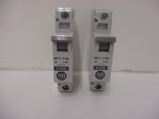  LOT OF 2 ALLEN BRADLEY 1492-CB1 SERIES C H030 CIRCUIT BREAKER 3A 277V 1-POLE
