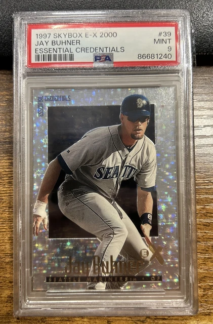 Jay Buhner 1997 SkyBox E-X2000 Essential Credentials #/99 SSP #39 PSA 9 POP 1