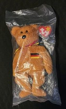 TY Beanie Baby - Germania the Bear  - German Exclusive   8.5'  New still sealed 
