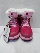 Swiss Tech Girl's Winter Boots Faux Fur Trim Pink Choose Size