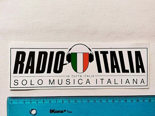 Autocollant Radio Italie En Toute 22 CM Solo Musique Vintage 80s Old - Afbeelding 1 van 1