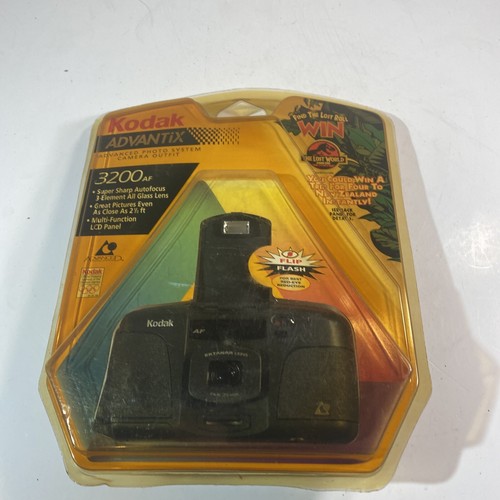 Vtg NOS Kodak Advantix 3200AF 25mm Black Film Camera w/ Built In Flash ...