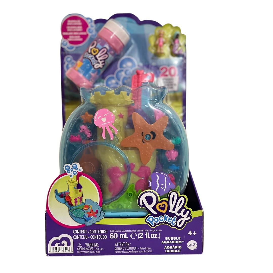 Polly Pocket Bubble Aquarium 20 Pieces Bubbles included NEW