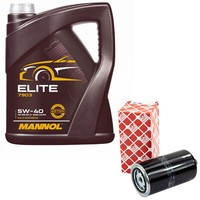 MotoröL Set 5W40 5 Liter + ÖLfilter 37559 FüR Vw Transporter Iv Bus Pritsche 2.5