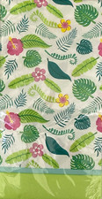 Guest Towel Napkins Disposable 2 Ply Paper 20 Ct Dining Bathroom Green Tropical