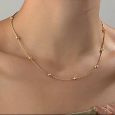 women's 18k gold-plated stainless steel necklace