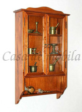 Massivholz Hänge-vitrine kirschbaumfarben Hänge-schrank mit 2 Glas-türen Küchen