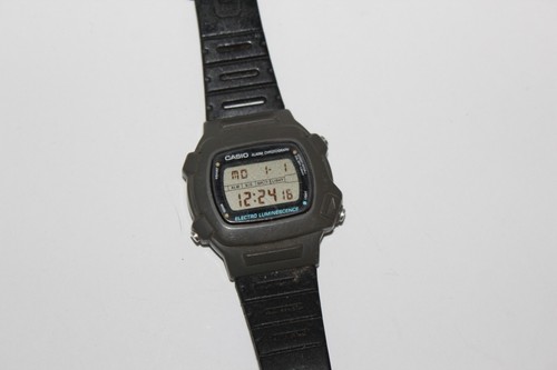 Vintage: Orologio Digitale Casio Uomo Grigio Cronografo Sveglia 1219 W-740 Batteria Nuova - Foto 3 di 6