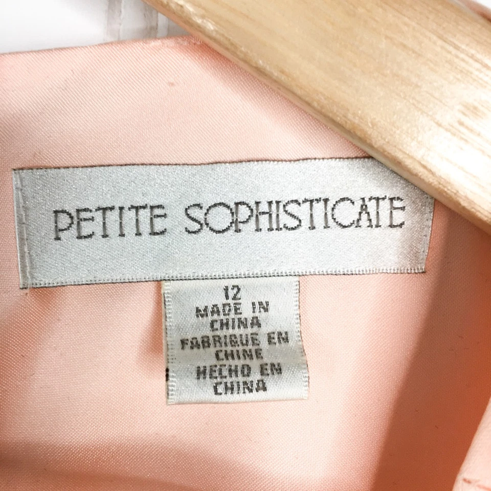 Vestido Vaina Petite Sophisticate Para Mujer Rosa Forrado Corto Cuello en V Sin Mangas 12 Foto 4 de 4