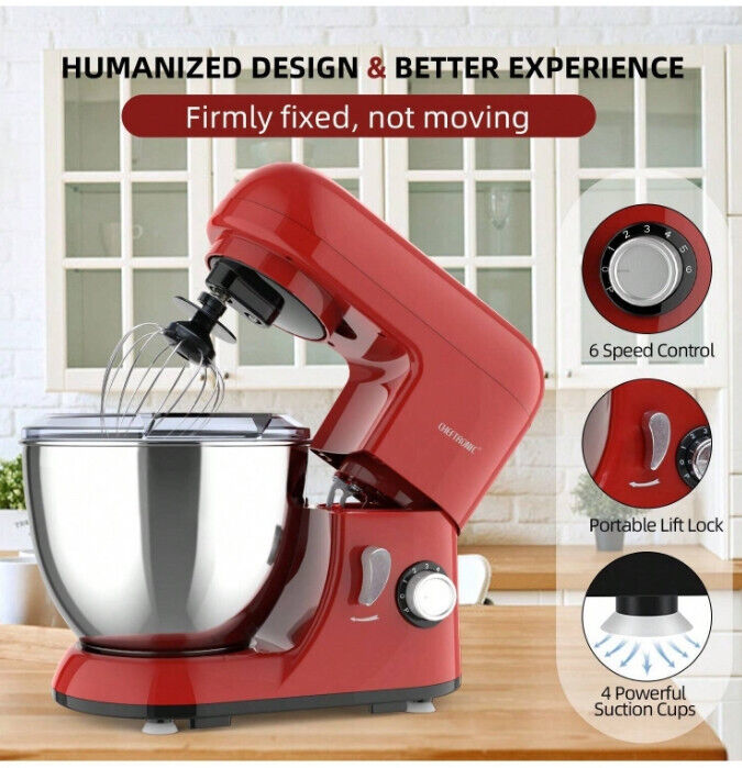 Cheftronic Kitchen Machine 4.5 Qt Tilt-Head Electric Stand Mixer 500W 6+ Speed Cheftronic Kitchen Machine 4.5 Qt Tilt-Head Electric Stand Mixer 500W 6+ Speed