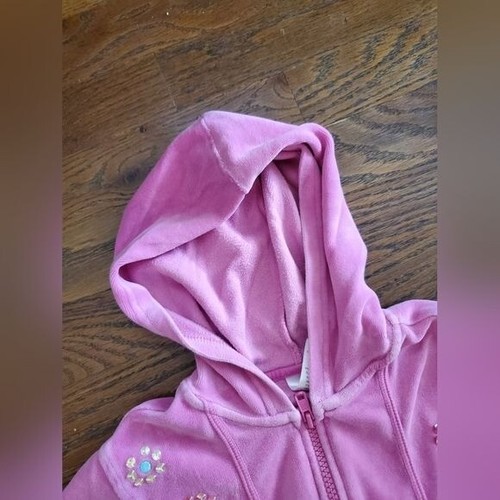 Vtg GYMBOREE Girls 6 pink velour full-zip hoodie - Picture 5 of 7