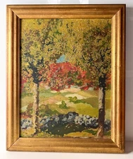 R. John Holmgren 1897- 1963 Oil painting on board Landscape with trees