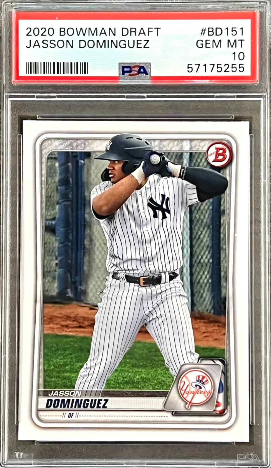 2020 Bowman Draft Jasson Dominguez #BD-151 PSA 10 GEM MINT (ROOKIE CARD)