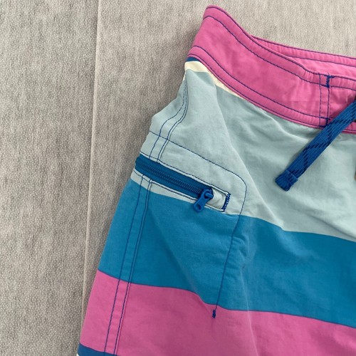 Patagonia Shorts Boys 16 Blue Stripe Wavefarer Board Shorts Swim Trunks Kids - Picture 4 of 13