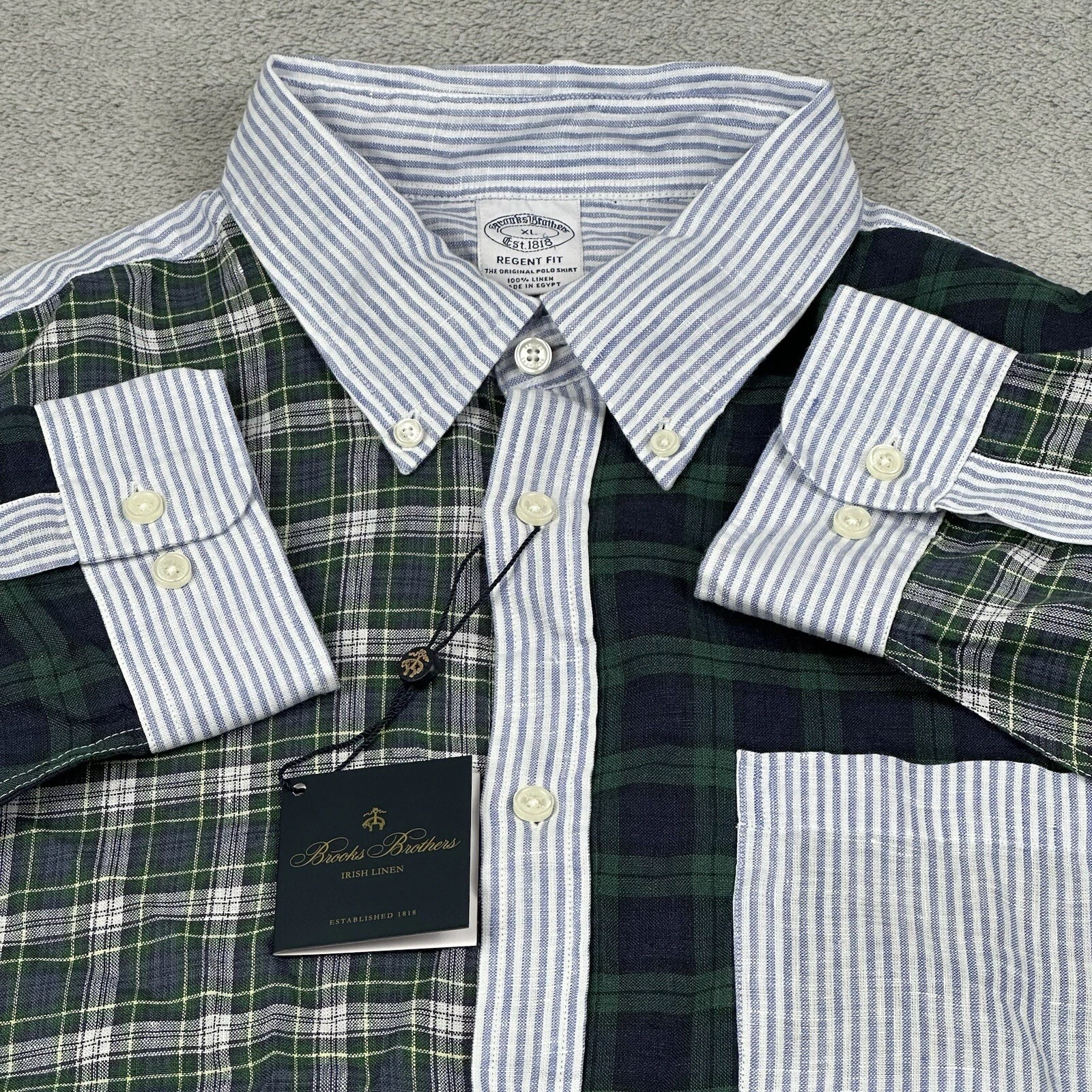 Brooks Brothers Button Up Shirt Regent Men's XL Baird McNutt Irish Linen
Opens in a new window or ta