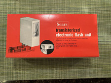 1964 Vtg Sears 3-8196 Transistorized Electronic Camera Flash Unit Orig. Box