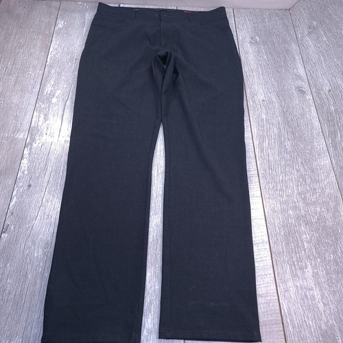 Alberto Mens Stone Dress Pants 34x32 Black Modern Fit Ceramica Straight Solid - Bild 2 von 9