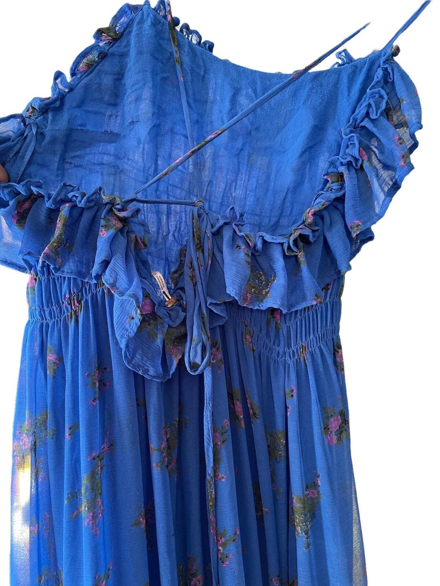 chinese dress ladies Morning Glory Maxi (Blue)