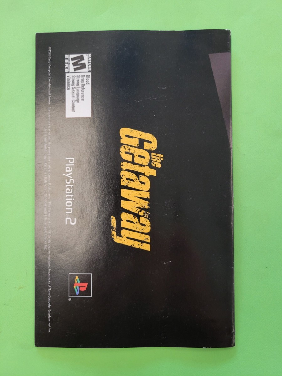 Jeu PS2 The Getaway Complet + Poster | Bon État PAL Version Française