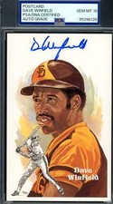 Dave Winfield Gem Mint 10 PSA DNA Coa Signed Perez Steele Postcard Autograph