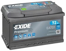 Batterie Exide EA722 12v 72ah 720A 278x175x175mm varta E43 E44 E11
