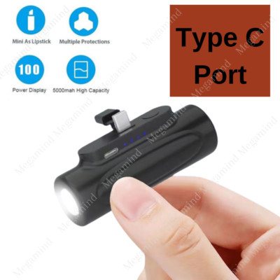 5000mAh Type C Charger For Android iPhone 15 16e 17e Air Power Bank Battery Pack