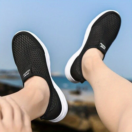 Herren Outdoor Freizeit Slipper Schuhe Sport Laufen Fitnessstudio Turnschuhe Tennis Gehen - Bild 24 von 28