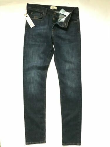 Jean Voi Jeans Saphire Homme - Taille 30 Longueur 30 - Délavé Bleu Foncé/Noir - Coton Denim