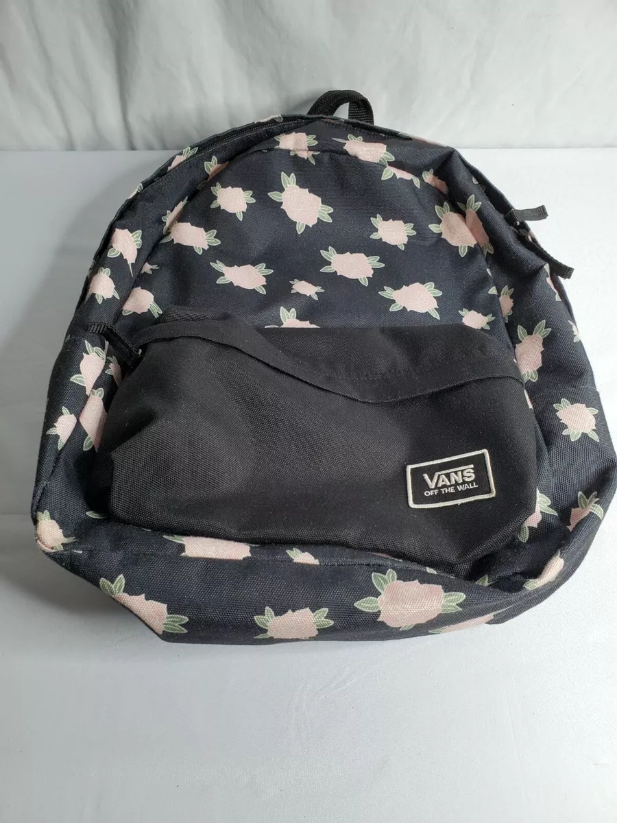 Vans black shop floral backpack