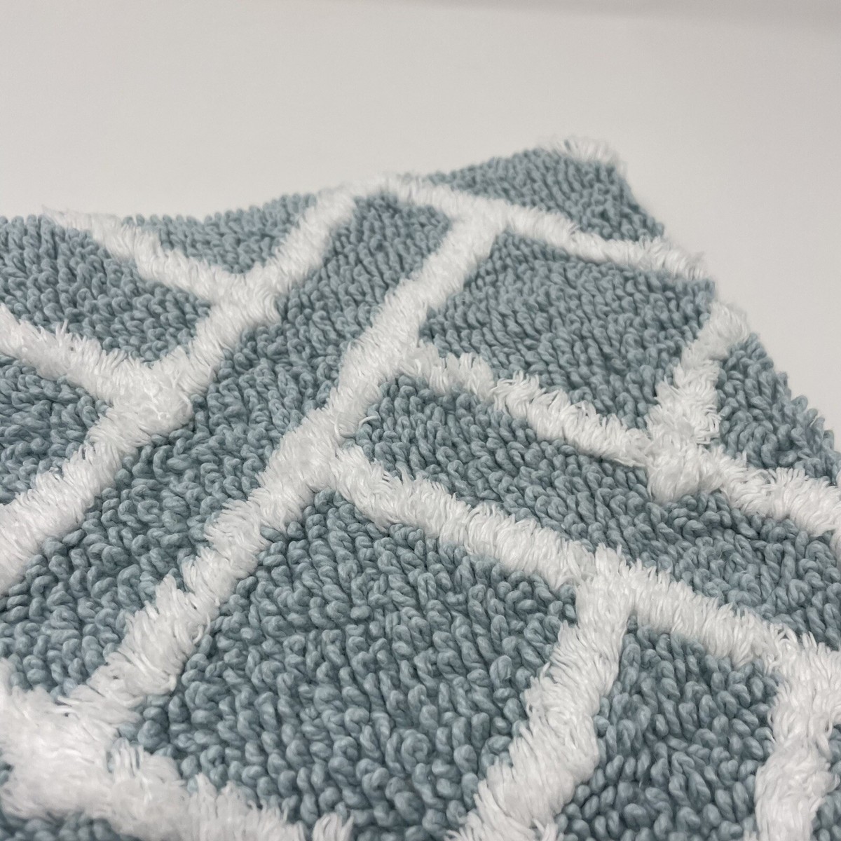 RALPH LAUREN ラグマット RALPH LAUREN Bath Rug Anti Slip Geometric Seafoam/White