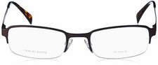 GIORGIO ARMANI GA832 P0F MATTE BROWN TITANIUM METAL SEMI-RIM FRAME 52-20-140
