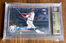 Juan Soto 2018 Topps Chrome #HMT98⚾⚾⚾BGS 10 PRISTINE⚾⚾⚾Rookie Card RC⚾⚾Nationals