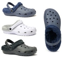 New Men's Clog with Faux Fur Lining Comfort Slipper Indoor Outdoor Garden