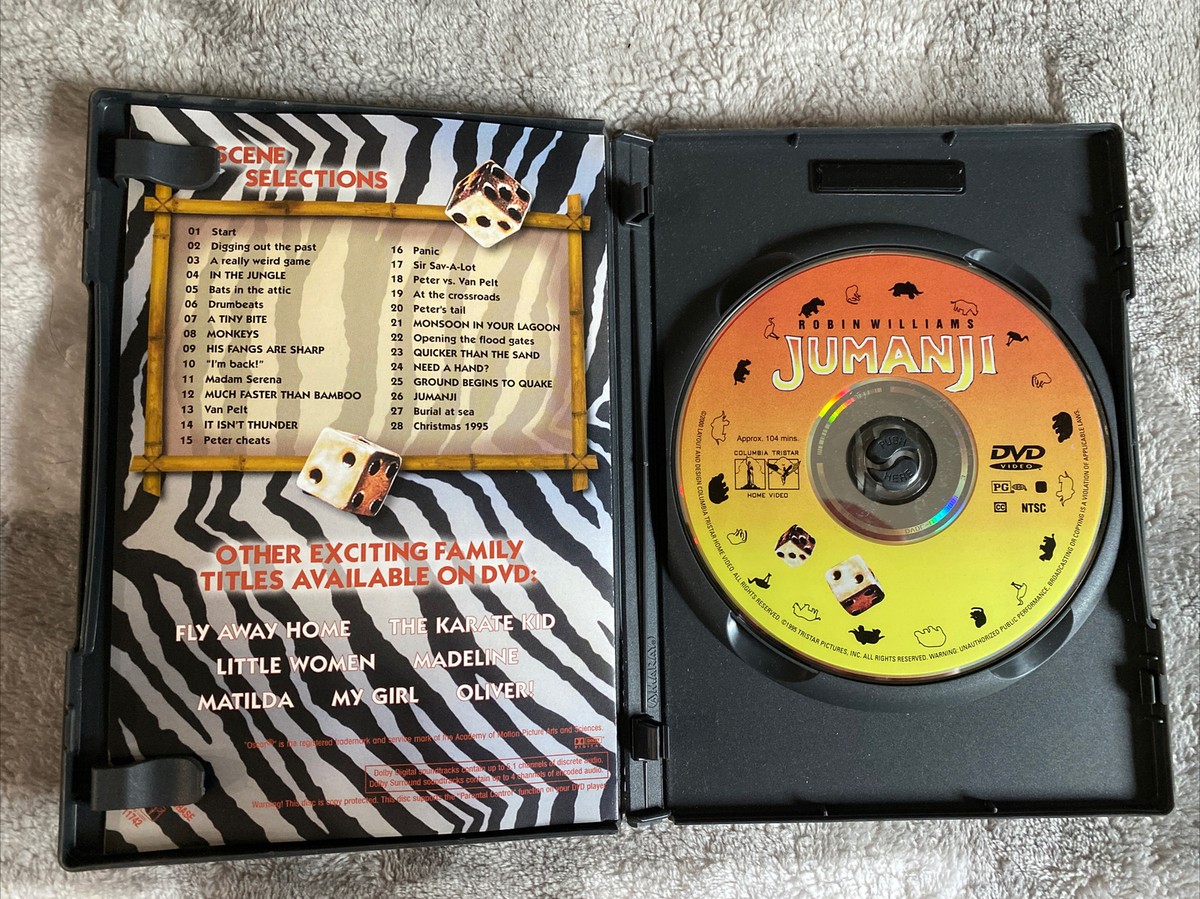 Jumanji (DVD, 2000, Collectors Edition) + Inserts - Robin Williams