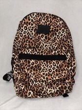 Victoria's Secret Pink Campus Leopard Backpack Laptop Travel Bag Discontinued