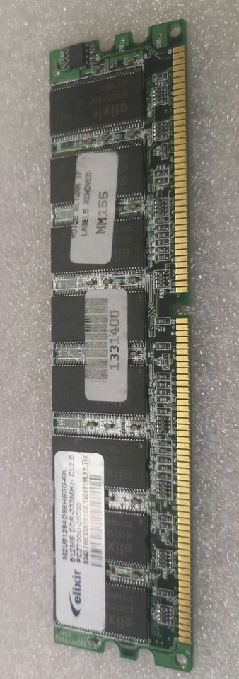 Elixir M2U51264DS8HB3G-6K 512MB PC2700 DDR-333MHz Memory Module RAM - Image 2 of 2