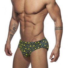 Mens Drawstring Swimwear Bikini Swimsuit Beach Underwear Low-Rise Swimming Brief