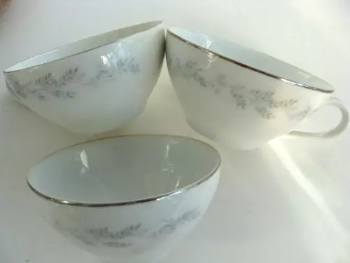 Set of 3 Royalton China Co Japan EG3301 Translucent Porcelain Cups Replacement