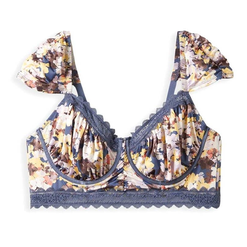 New Sexy Torrid 2 (2X 18/20) Floral Longline Underwire Cap Sleeve Bralette Bra - Picture 3 of 3