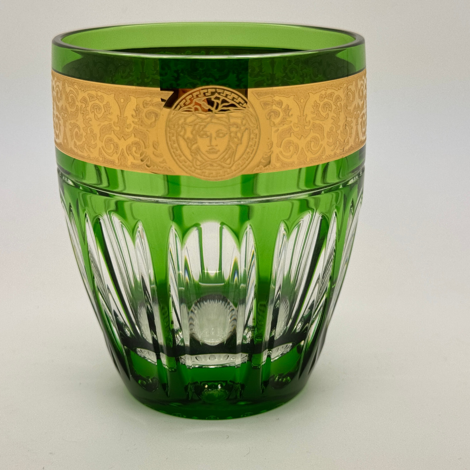 VERSACE Gala Prestige Green Medusa WHISKY TUMBLER New in Box  Rosenthal
