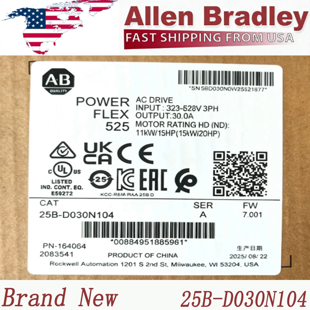 New AB 25B-D030N104 Free Shipping New in Box New Factory Sealed PLC