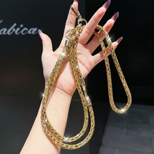 3-in-1 Rhinestone Mobile Phone Lanyard Hanging Cord Strap Phone Accessories - Photo 4 sur 17