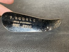 Vtg Antique Advertising Shoe Horn F HUEGLE FINE FOOTWEAR PORT JERVIS NEW YORK NY