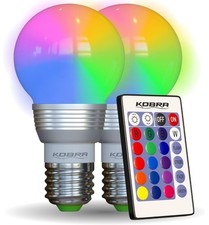 Colored LED Bulbs for Rooms with Remote Control 2 pack