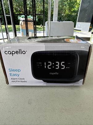 Capello Sleep Easy CR15 Alarm Clock AM/FM Radio Digital LCD Black