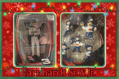   Revved Up & Ready to Hang!   Dale Earnhardt Sr. & Jr. NASCAR Ornament Bundle