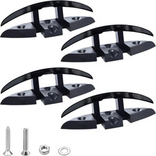 4 Pcs 5 Inch Folding Dock Cleat  Flip-Up Boat Cleats with Stainless Steel Screw