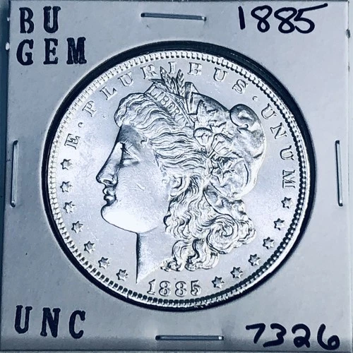 1885 BU GEM MORGAN SILVER DOLLAR UNC MS+++ U.S. MINT RARE COIN 7326