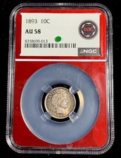 1893-O Barber Dime - NGC AU58 -EDC PLUS HOLDER